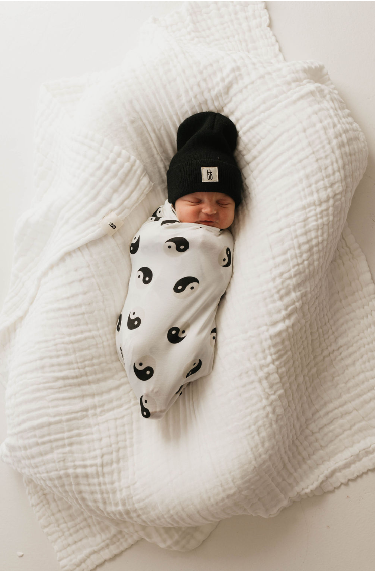 Black and shop white swaddle