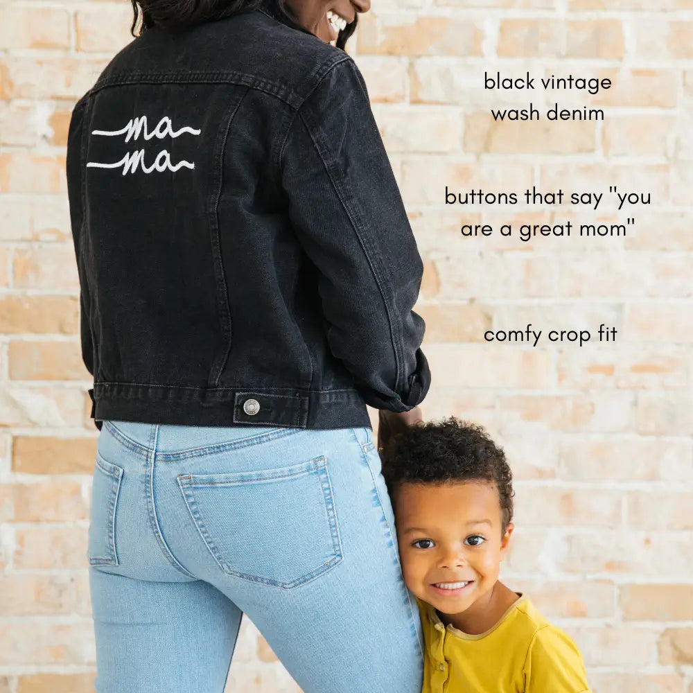 Black Denim Mama Jacket