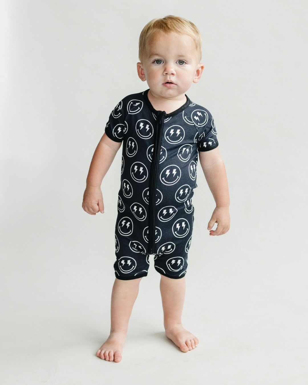 Bamboo Shorty Romper | Electric Smiley