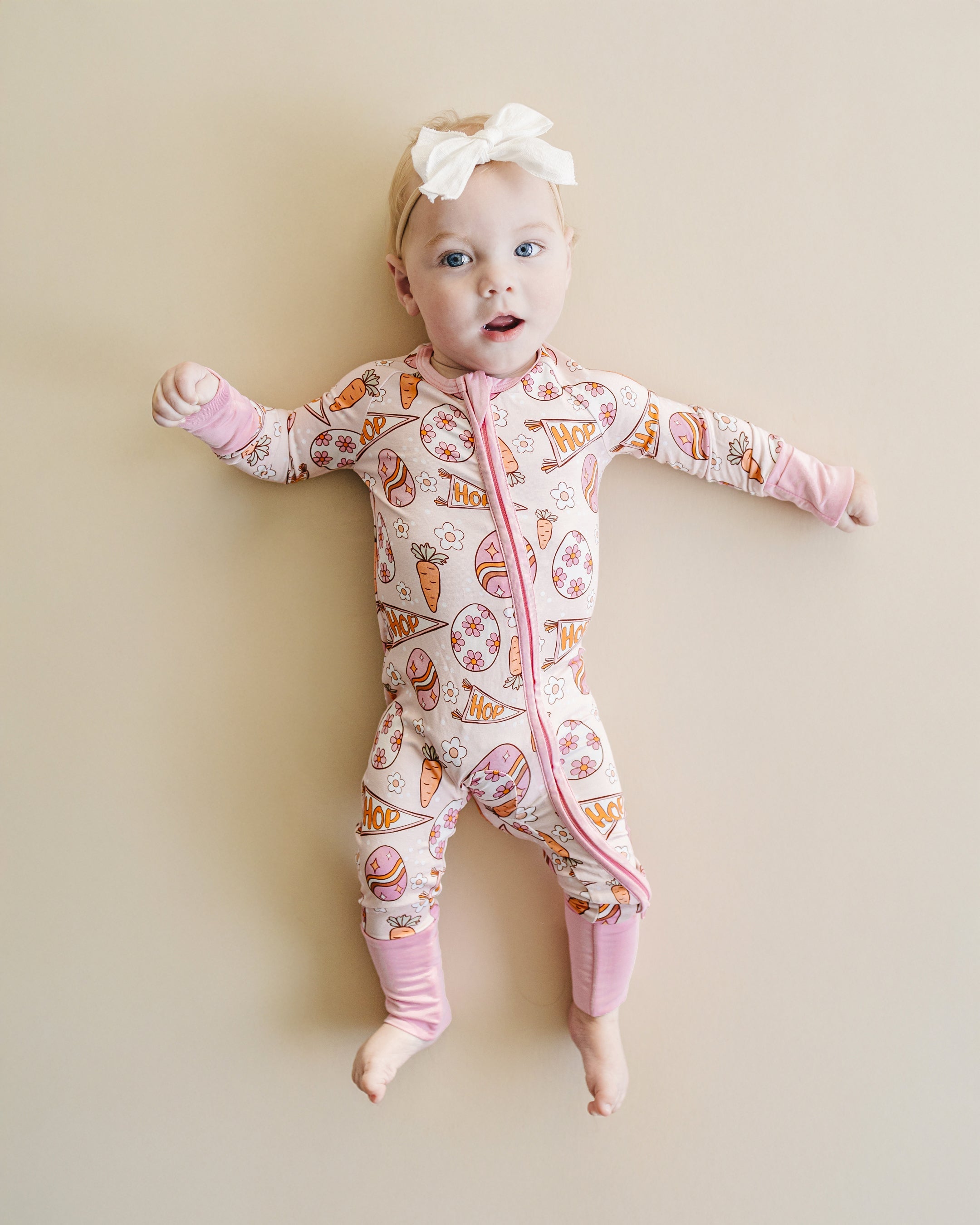 Bamboo Zip Romper | Easter Hop