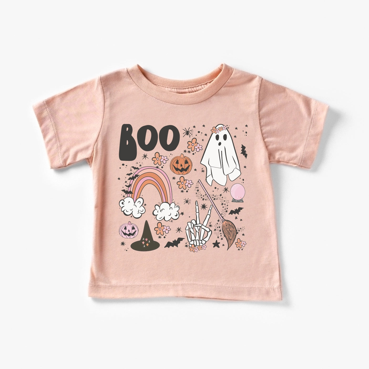 Spooky Boo T-Shirt - Peach