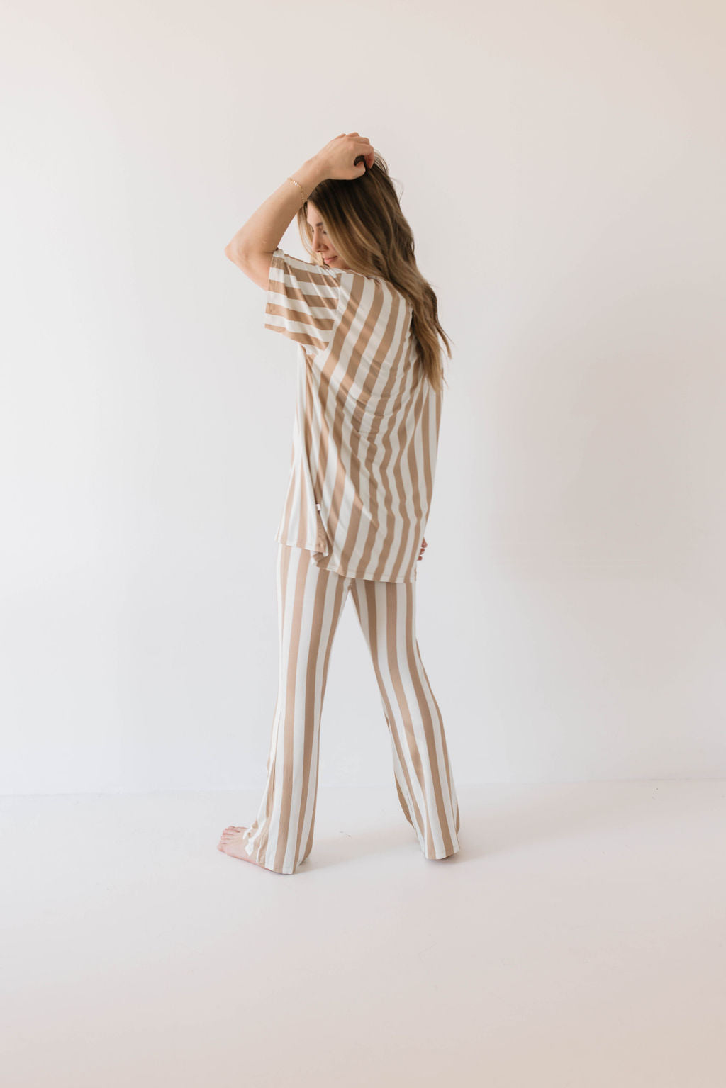 Short Sleeve Women's Bamboo Pajamas | Kal Stripe