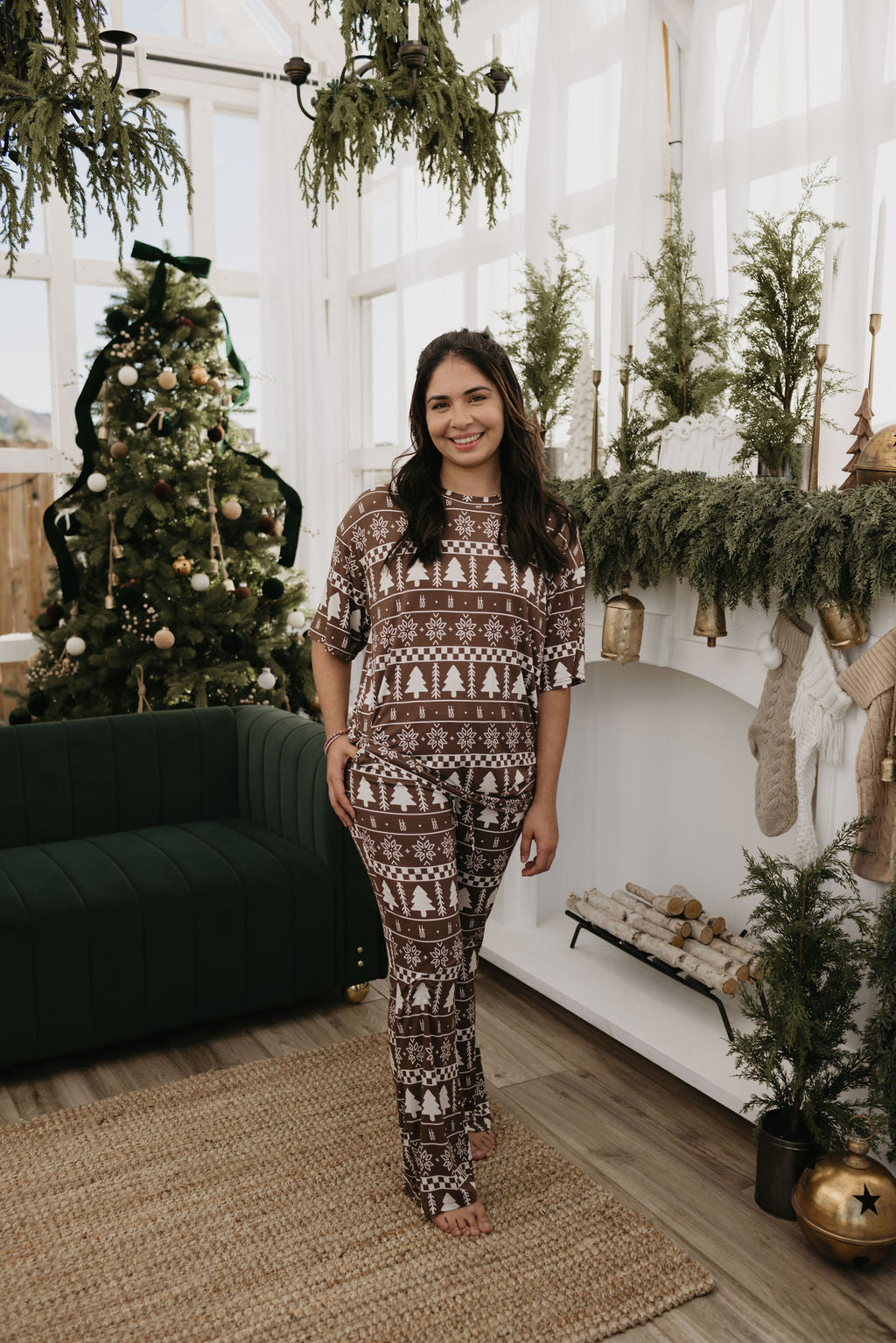 Short Sleeve Women's Bamboo Pajamas | Forever Fair Isle