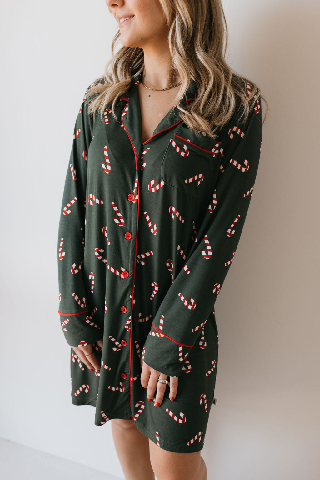 Women's Bamboo Sleeping Dress | Candy Cane Lane