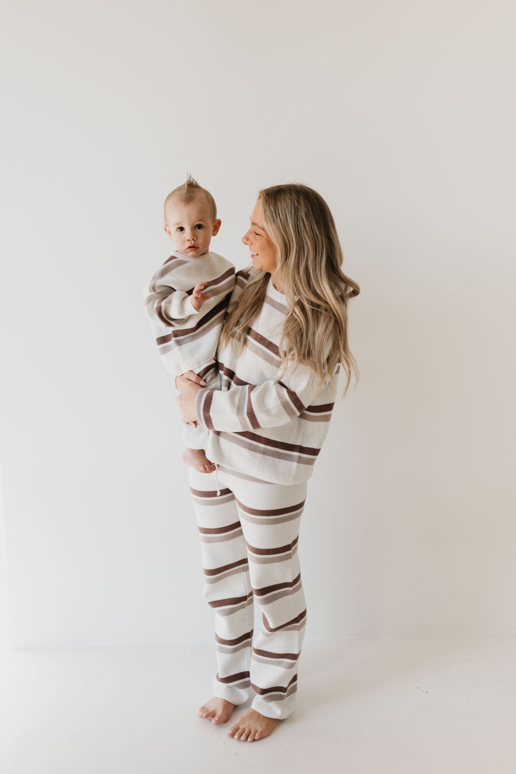 Women's Knit Pant Set | Woodland Stripe