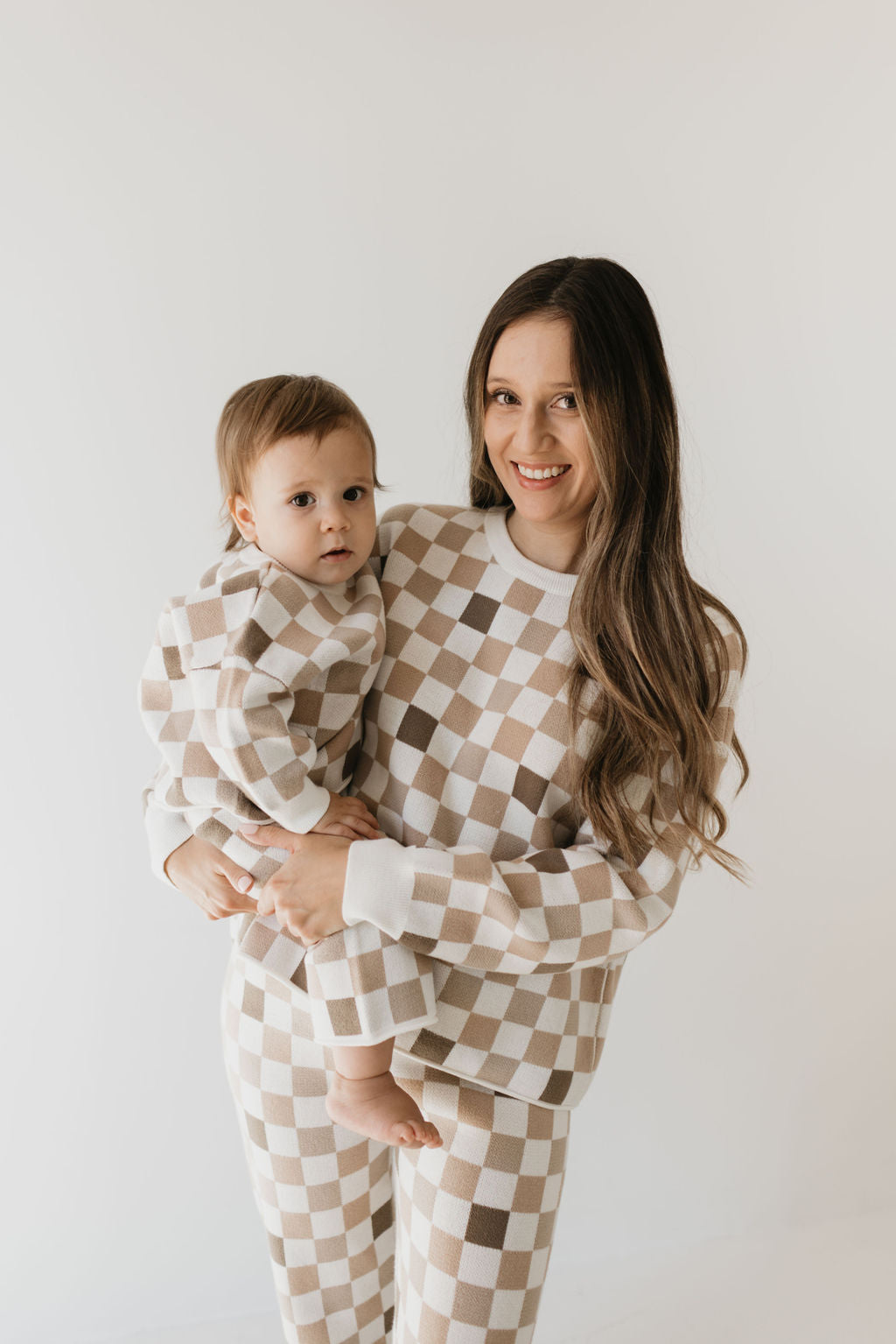 Women's Knit Pant Set | Into the Woods Checkerboard