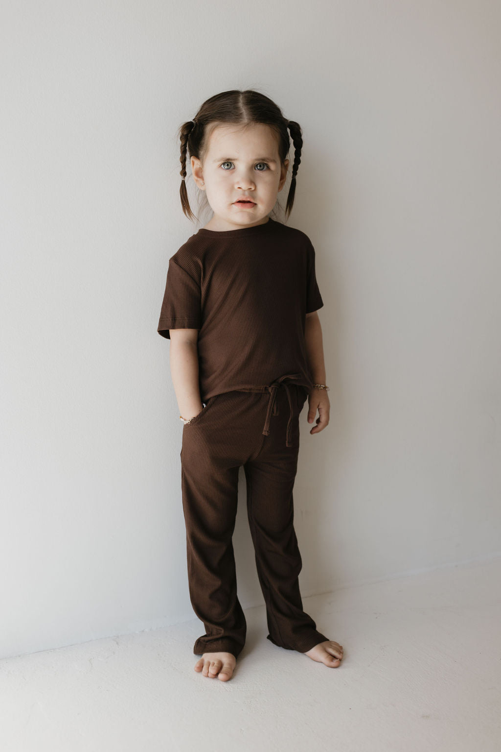 Short Sleeve Bamboo Lounge Set | Coffee Bean