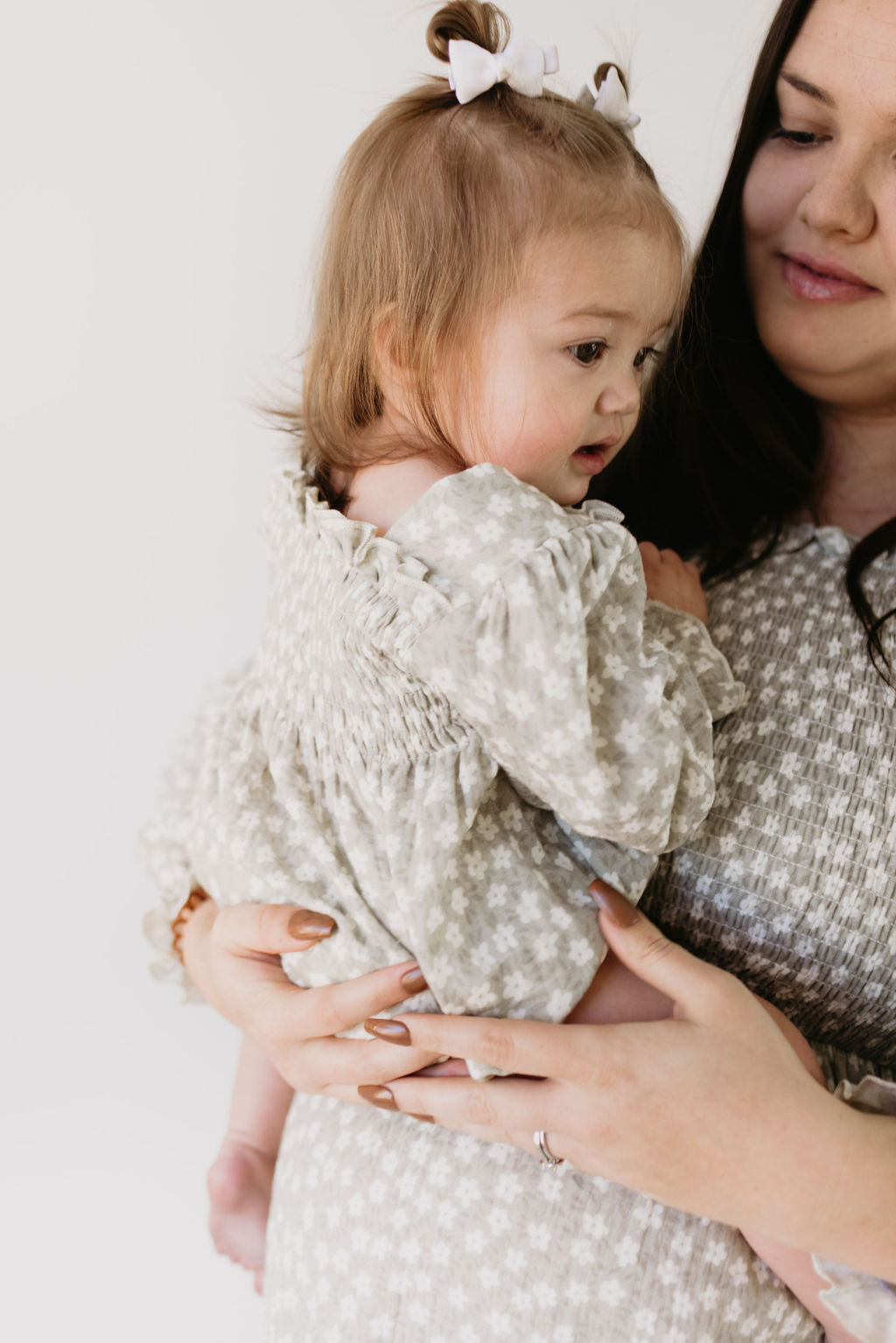 Ruffle Romper | French Gray Floral