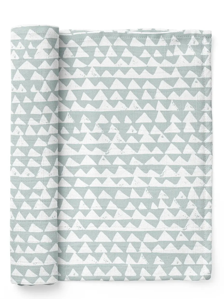 Muslin Swaddle Baby Blanket - Mountains Swaddle