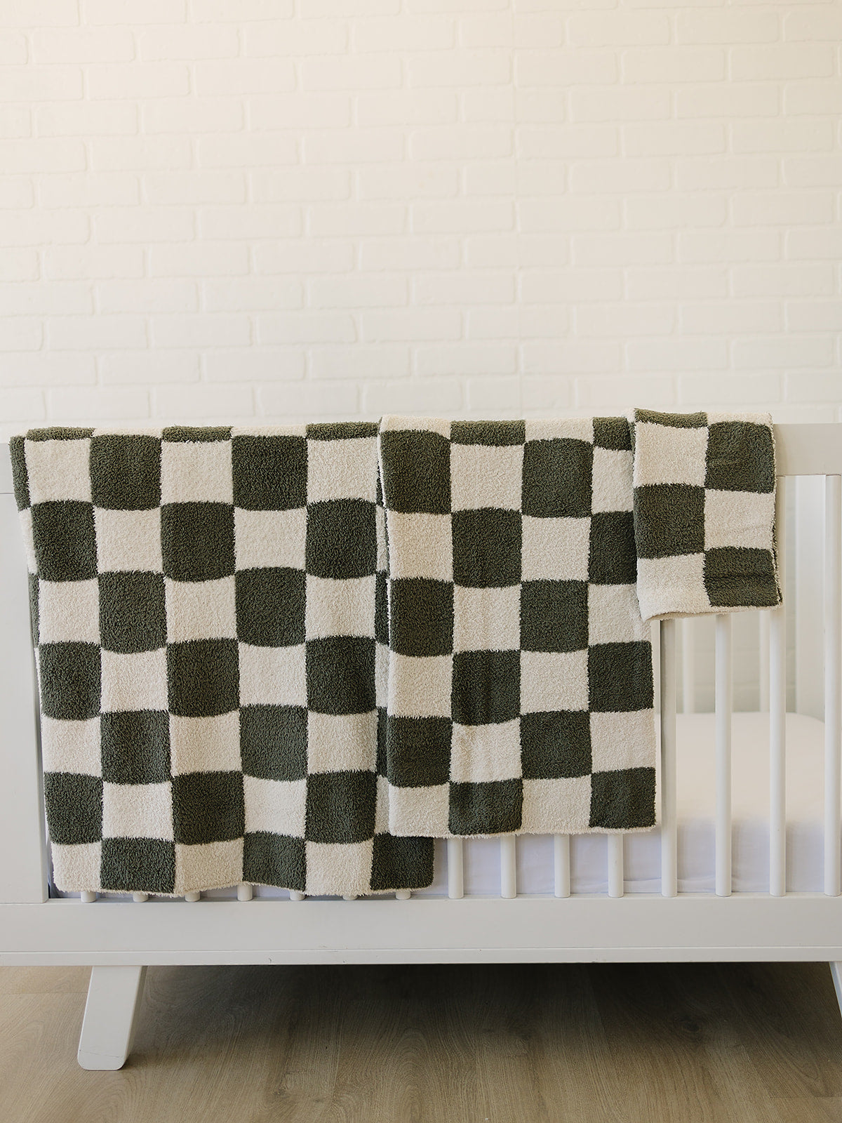 Green Checkered Plush Blanket