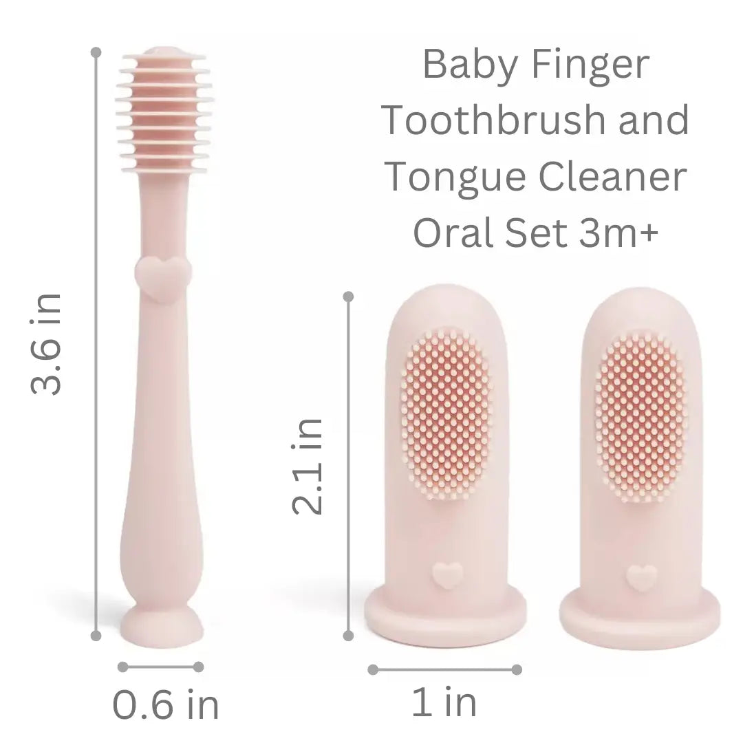 Baby Finger Toothbrush & Tongue Cleaner Oral Set 3m+