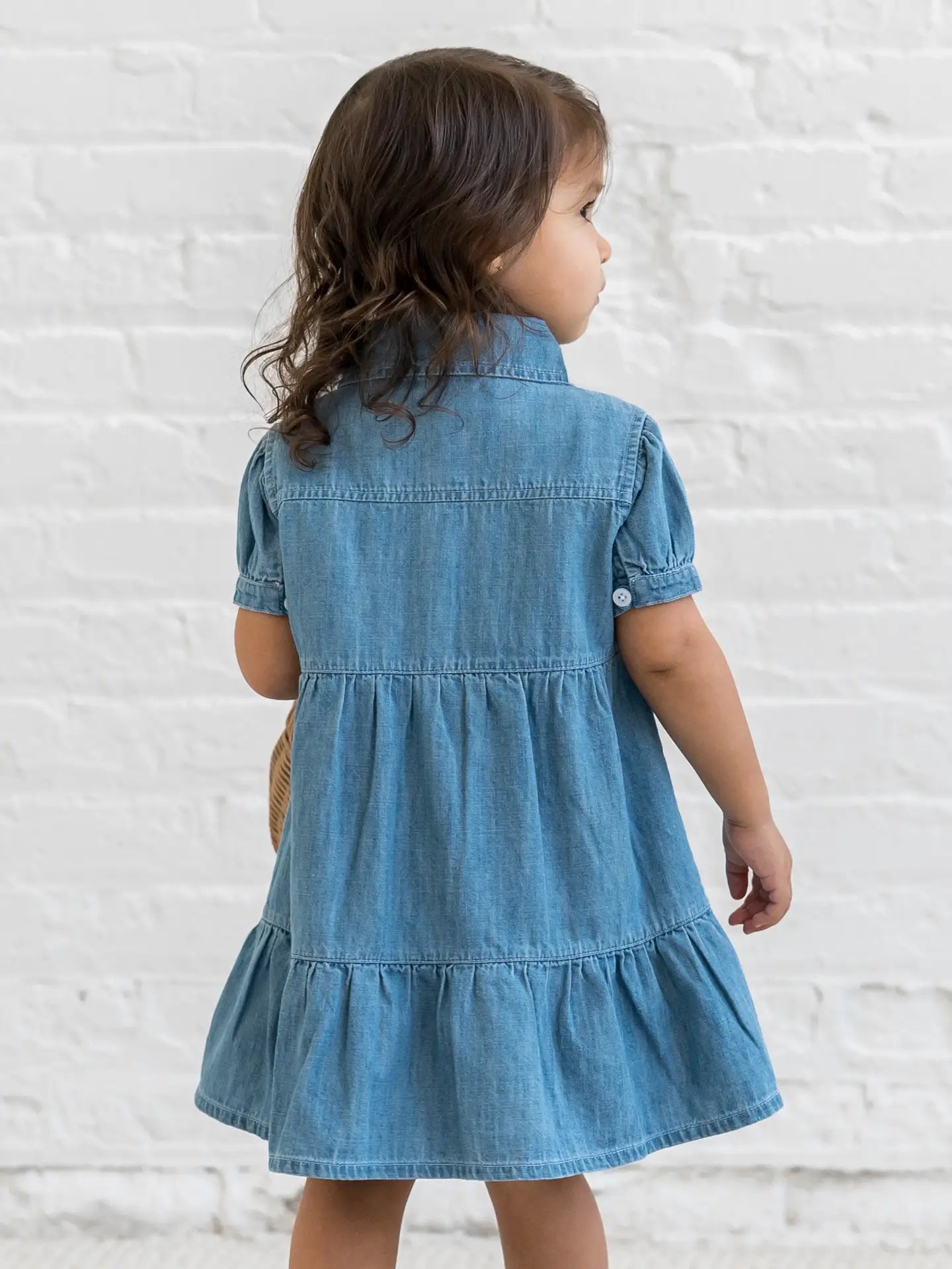 Organic Pippa Chambray Short Sleeve Shirt Dress