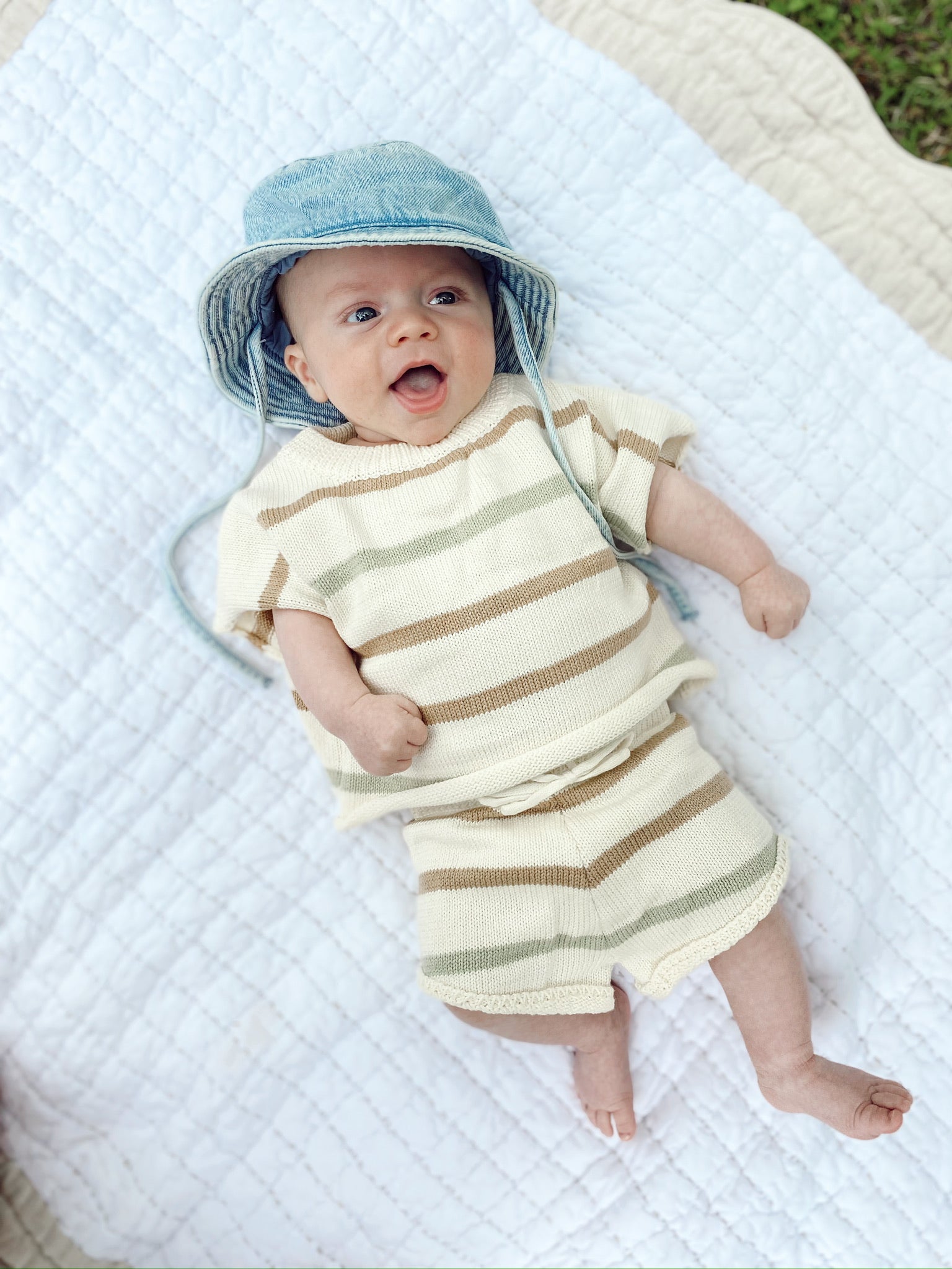 Summer Knit Set in Stripes