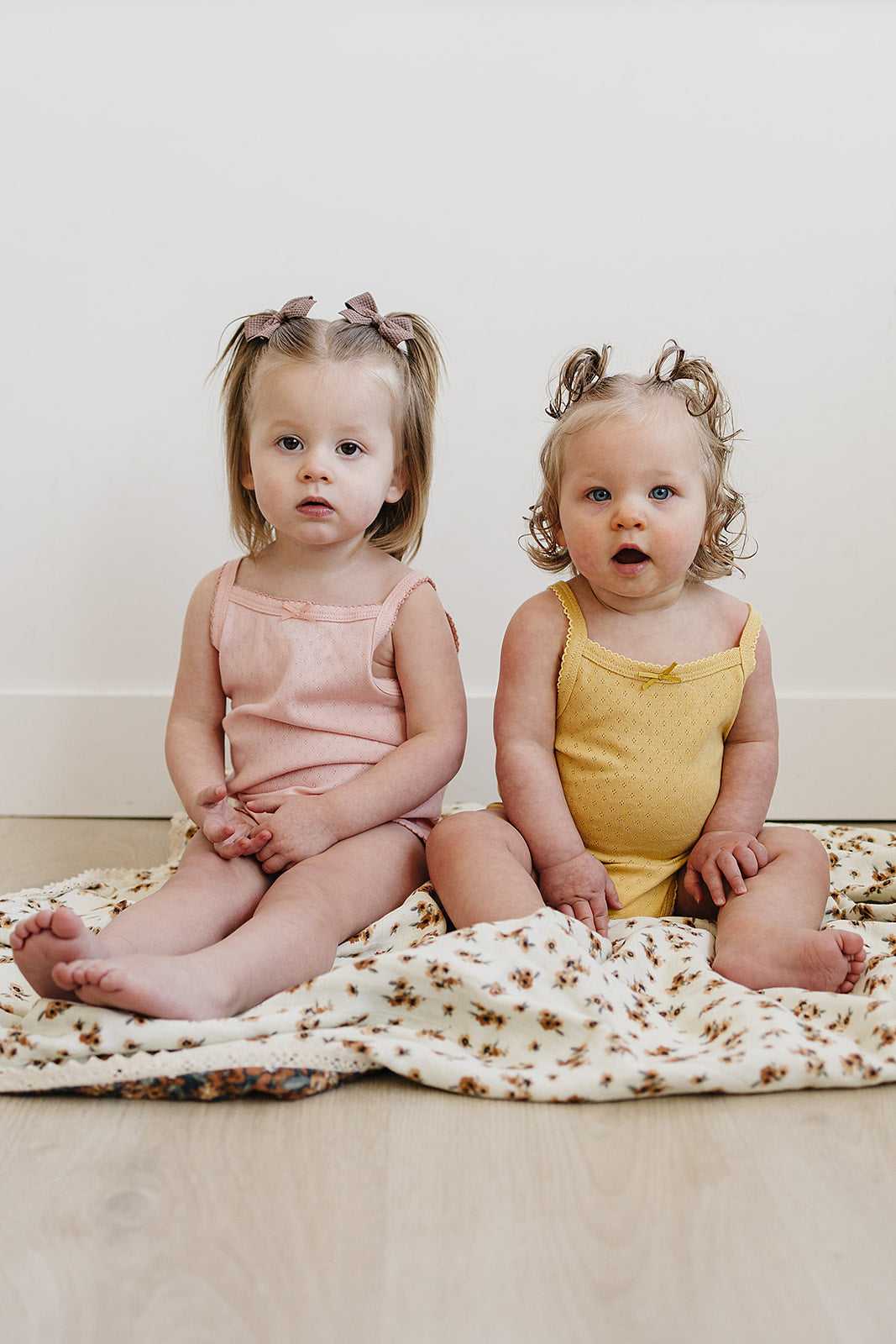 Yellow Bow Pointelle Tank Bodysuit