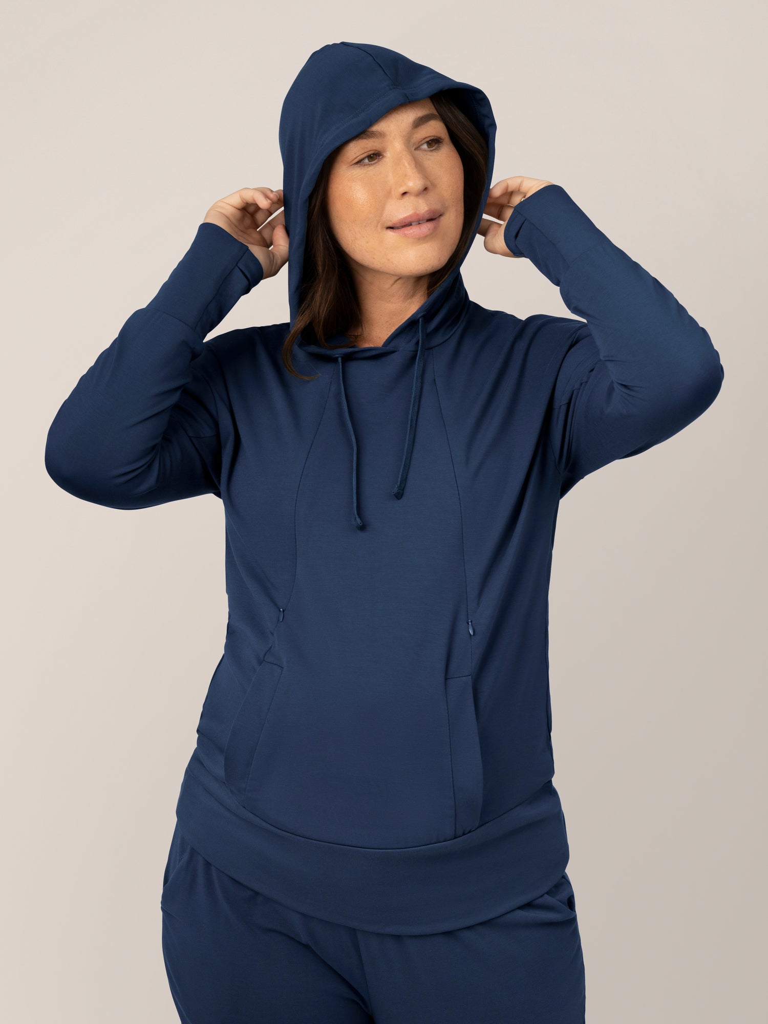 Bamboo Maternity & Nursing Hoodie | Navy