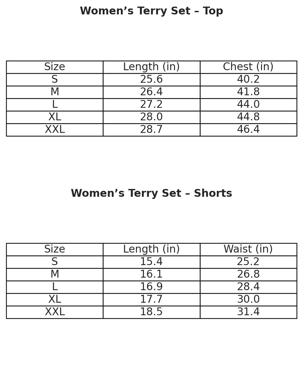 Women's Terry Short Set | Grey Stripe
