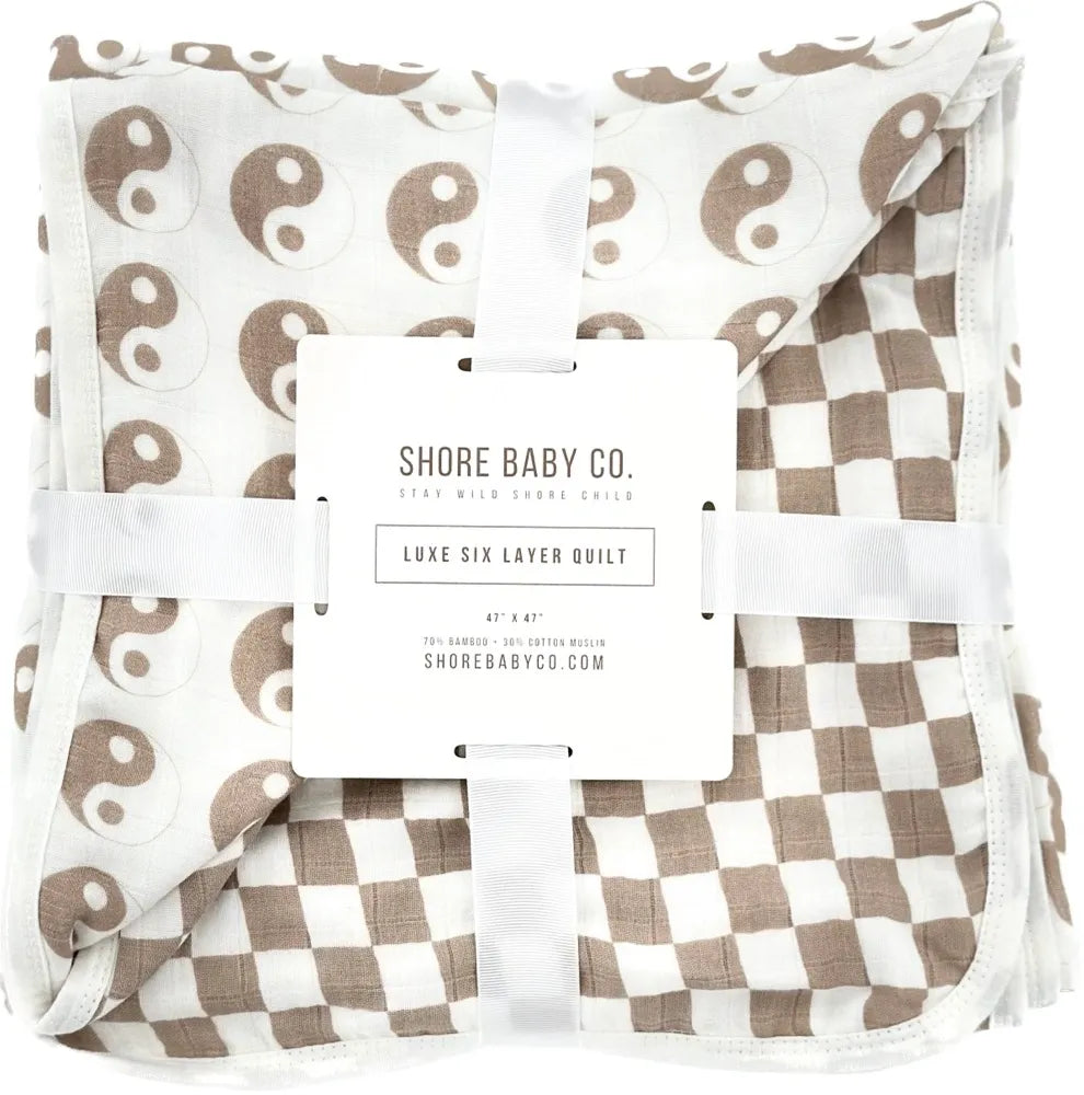 Luxe Muslin Six Layer Quilt - Tahiti Check x Lennon