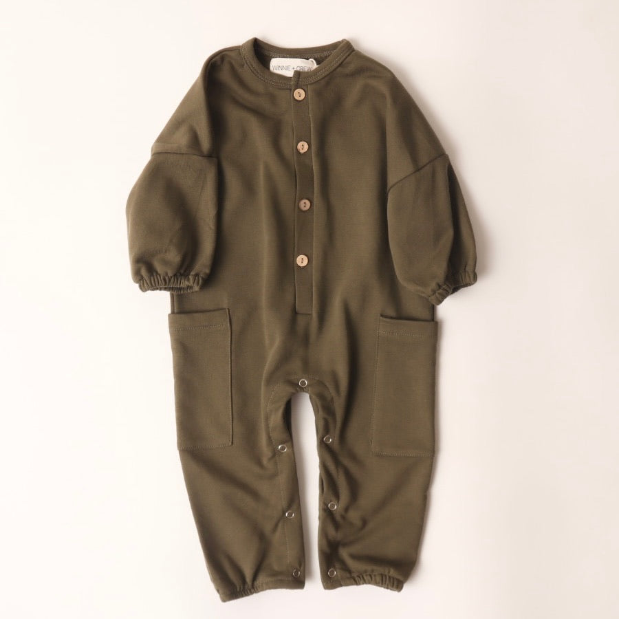 Merrill Jumpsuit in Hunter Green