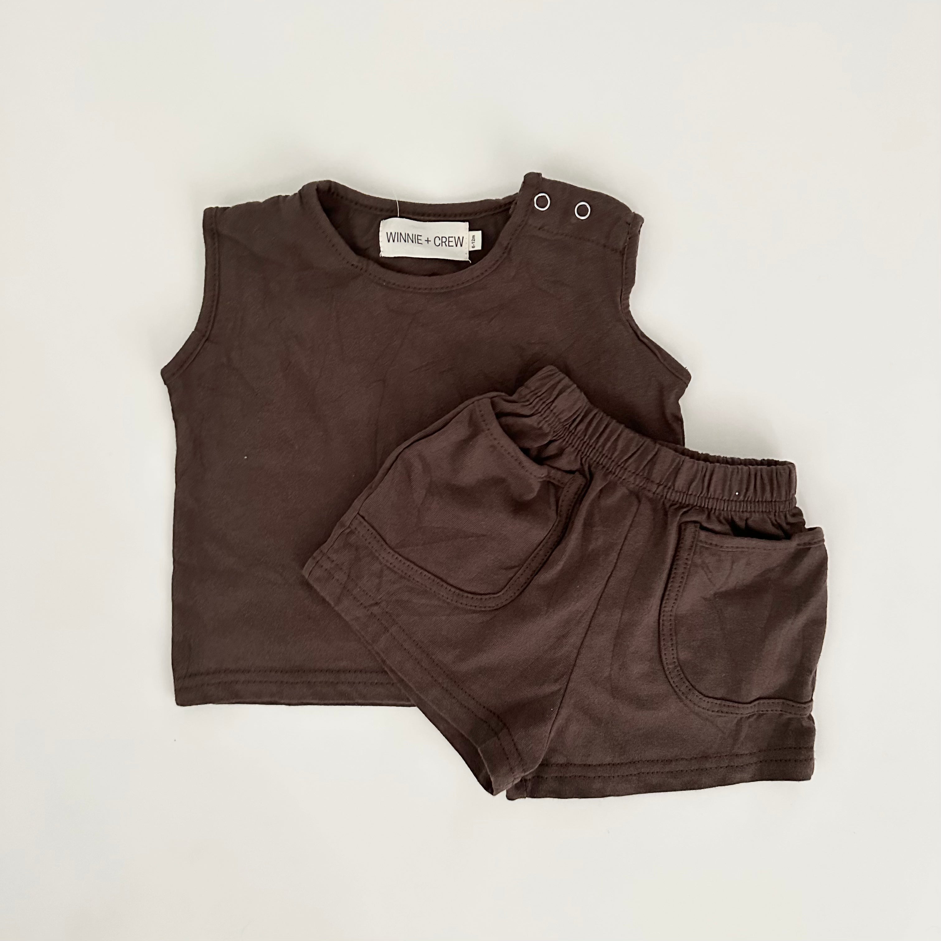 Tate Sleeveless Set in Brown