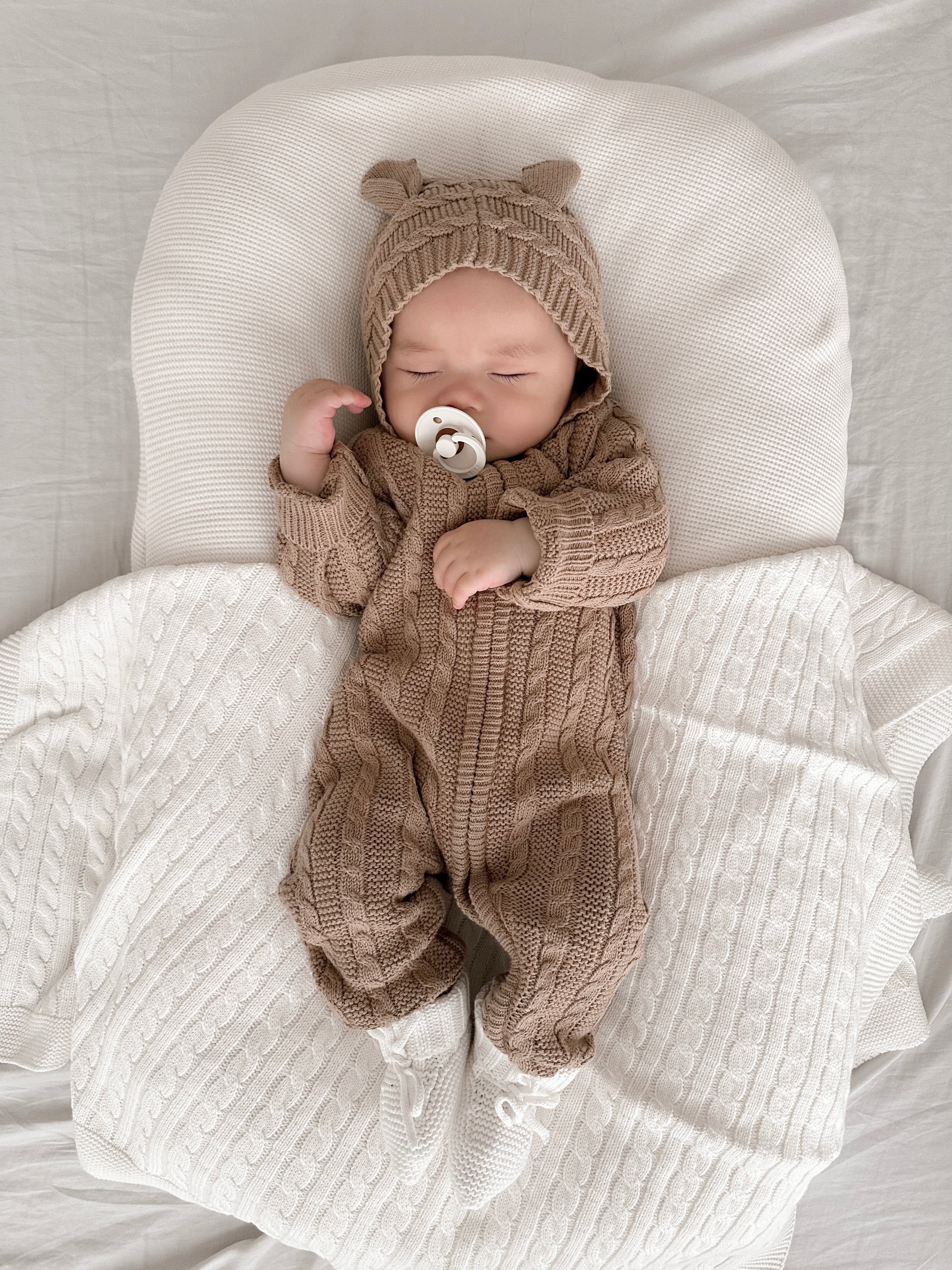 Baby Bear Jumpsuit - Acorn