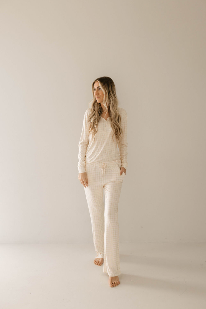 Women's Bamboo Pajamas  | Golden Grid