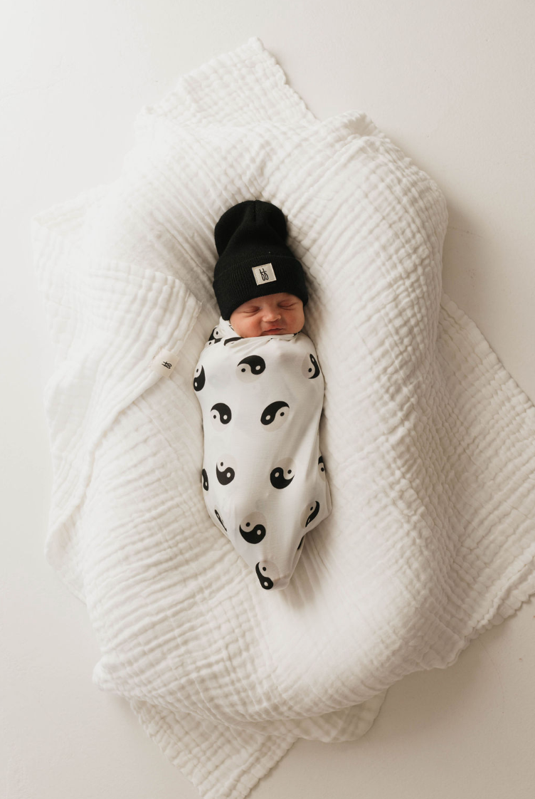 Bamboo Infant Swaddle | Black & White Yin Yang