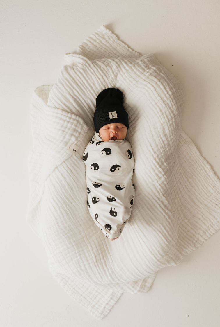 Bamboo Infant Swaddle | Black & White Yin Yang