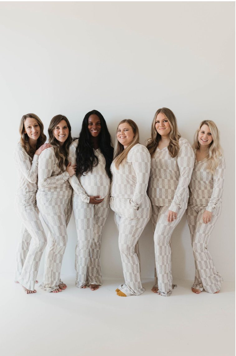 Women's Bamboo Pajamas | Smile Checkerboard