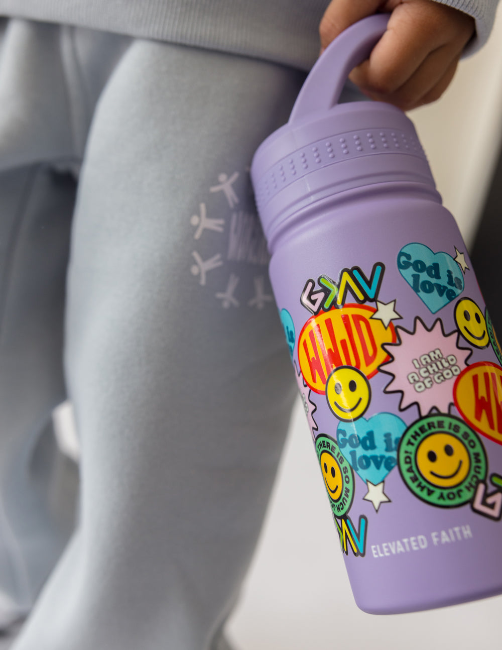 Sticker Collage Kids Water Bottle