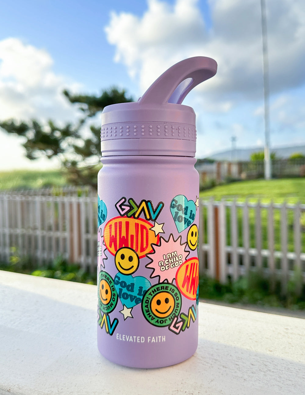 Sticker Collage Kids Water Bottle