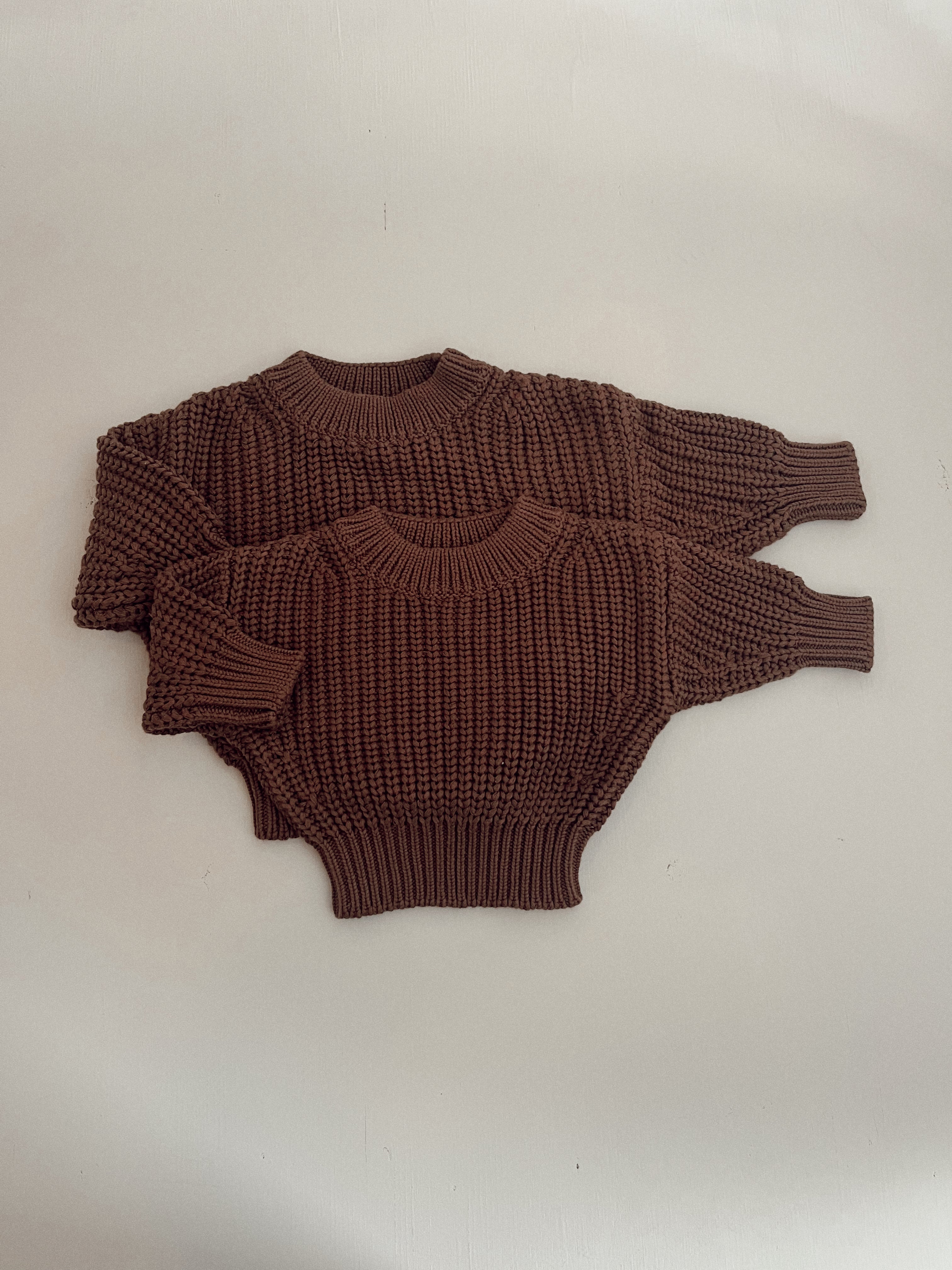 Chunky Knit Sweater - Chocolate