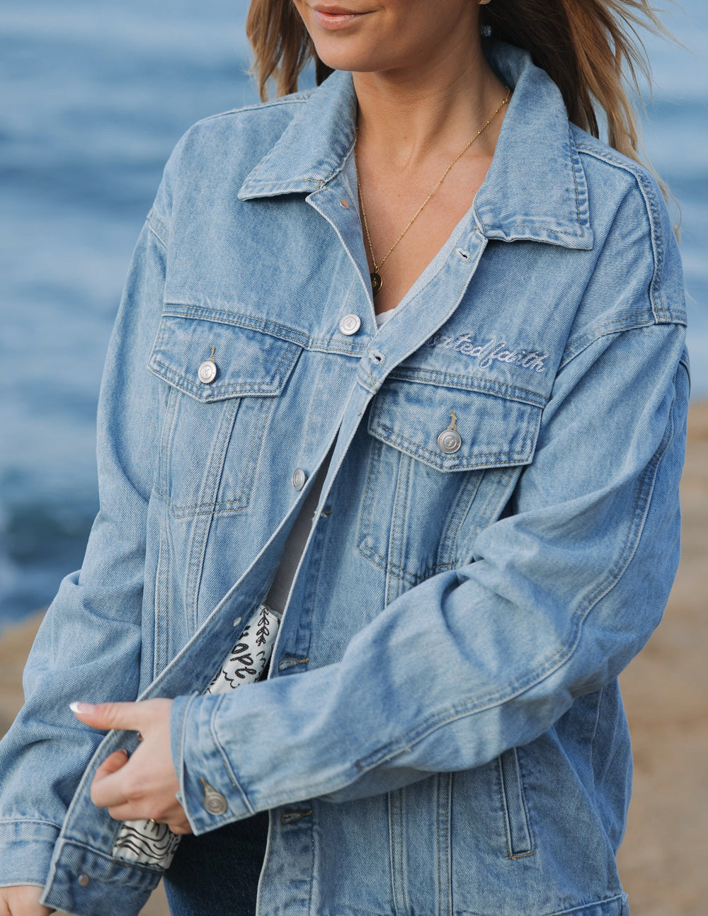 What a Friend In Jesus Denim Jacket