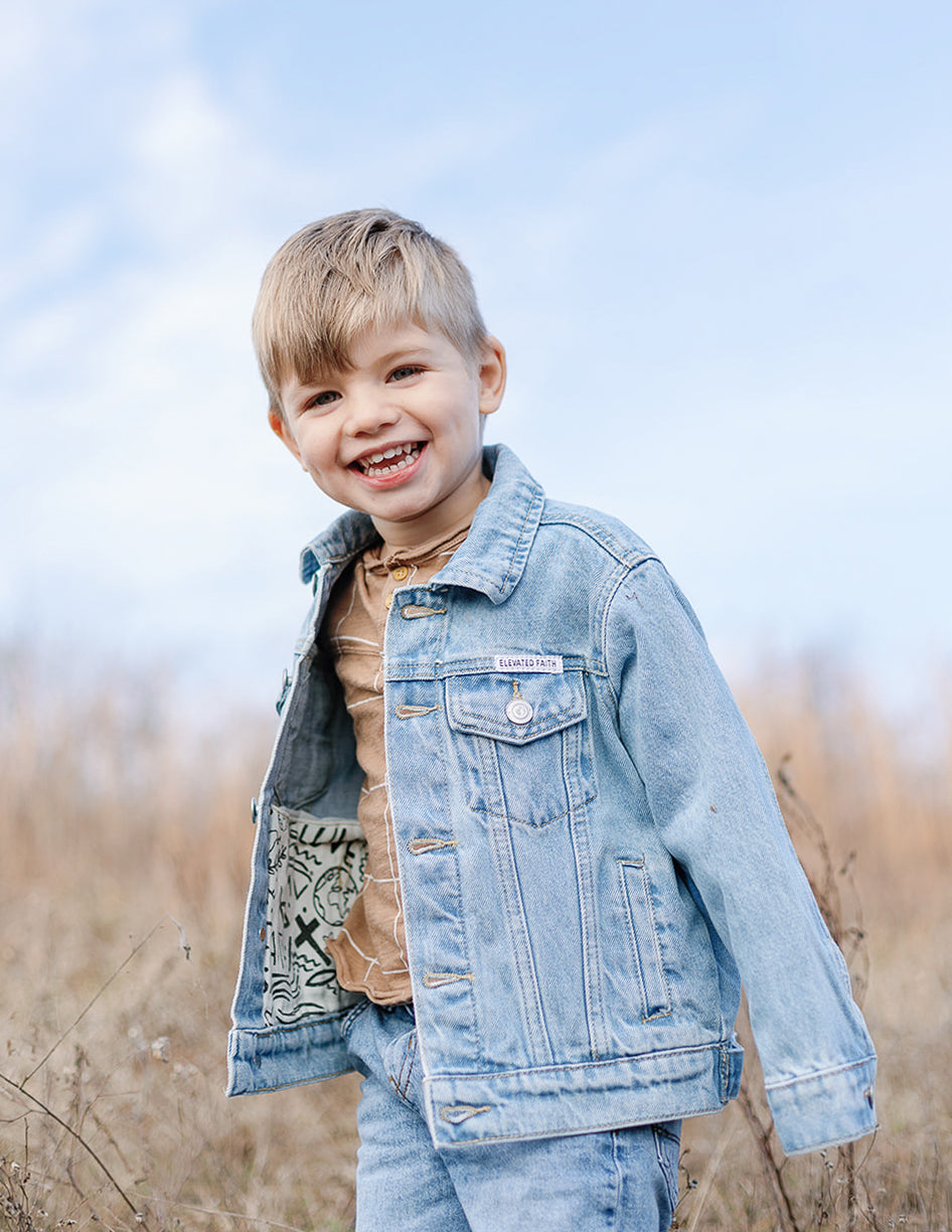 What a Friend in Jesus Kids Denim Jacket