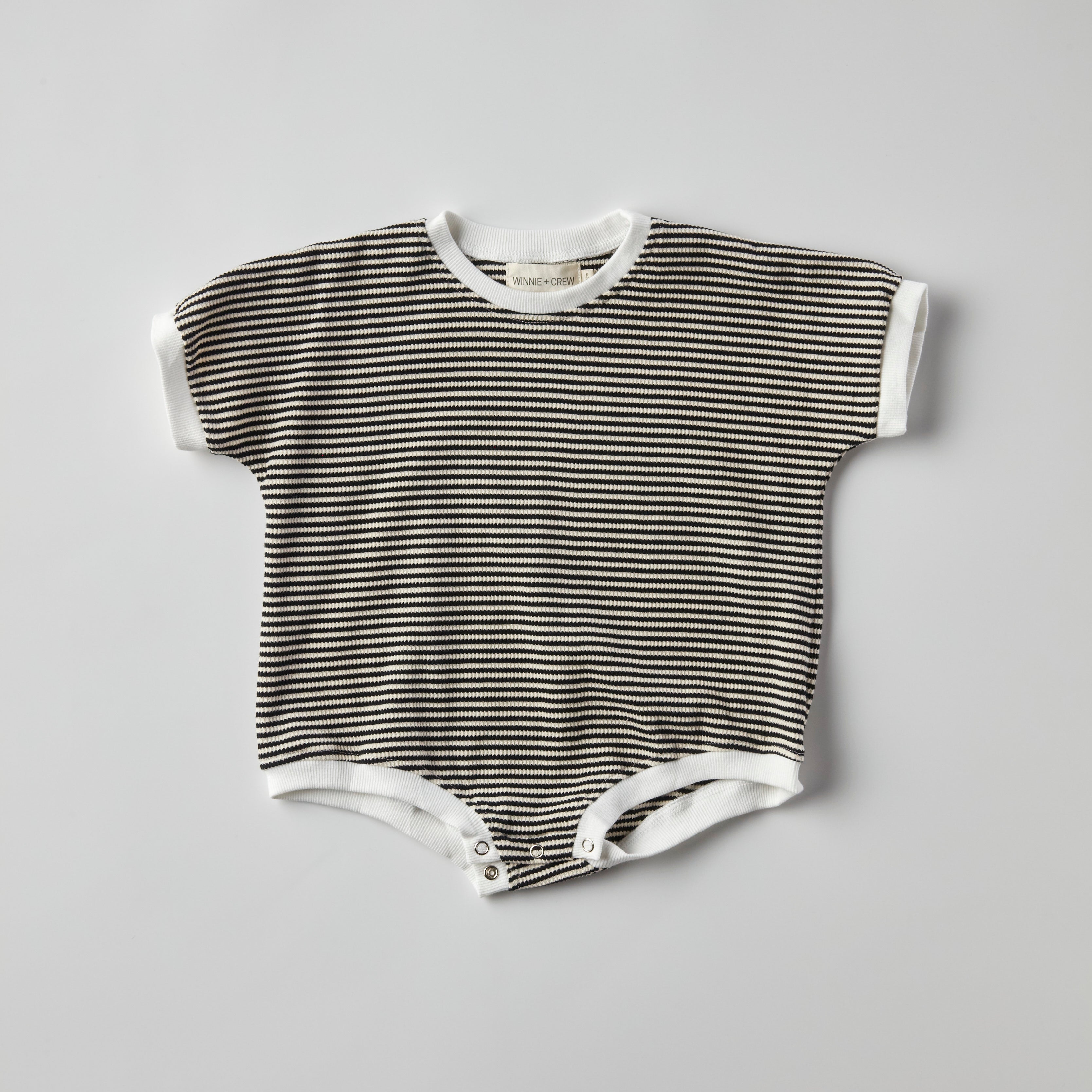 Crew Waffle Romper - Black Crew Waffle Romper - Black