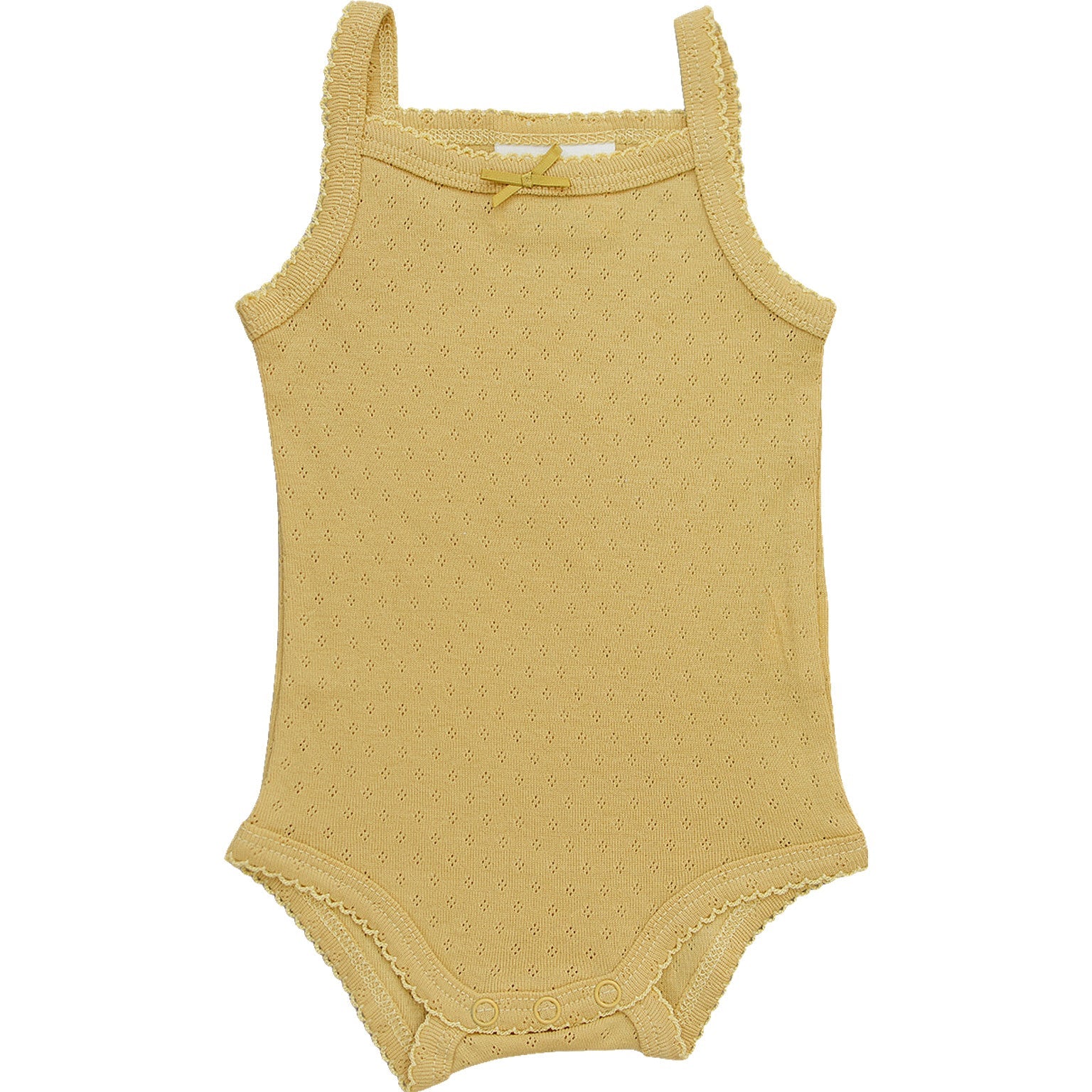 Yellow Bow Pointelle Tank Bodysuit