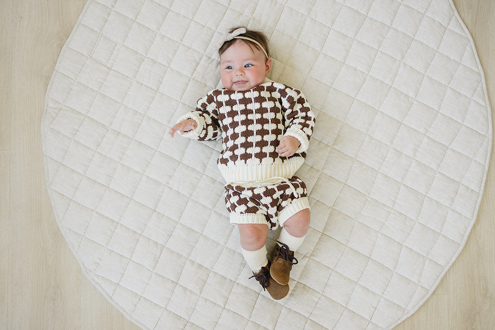 Brown + Cream Knit Sweater