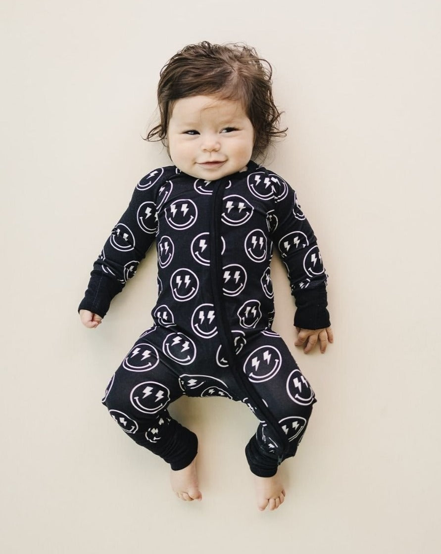 Bamboo zipper online onesie