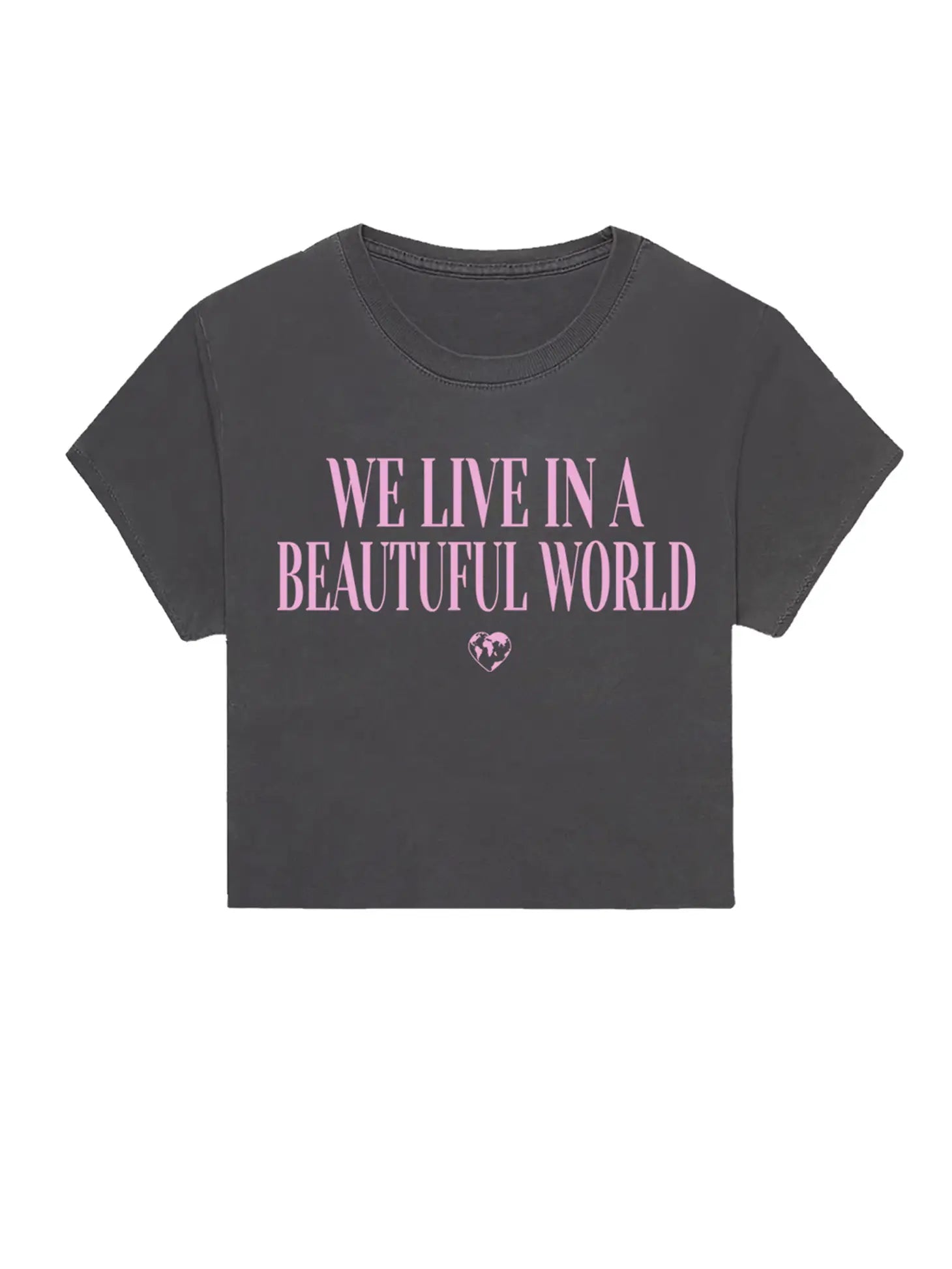 Girls Beautiful World Crop T-Shirt