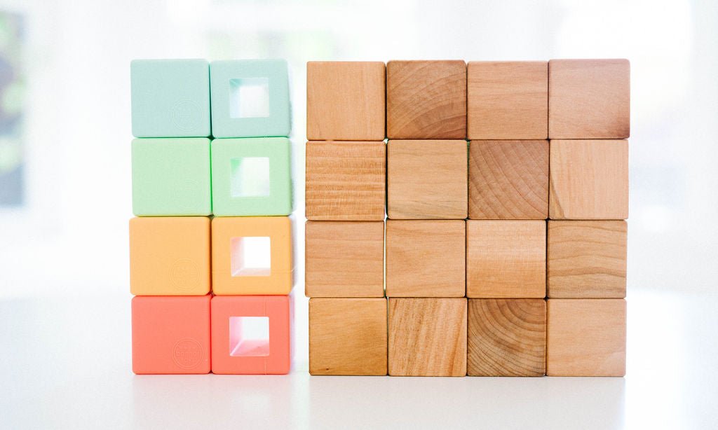Classic Silicone + Wood Block Set