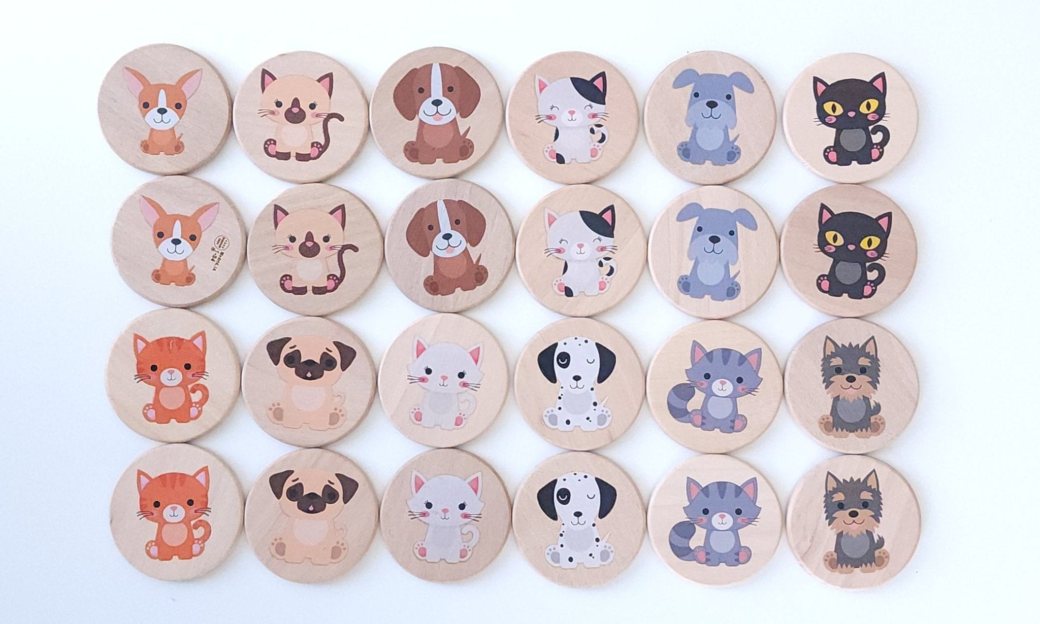 Dogs + Cats Matching Tiles
