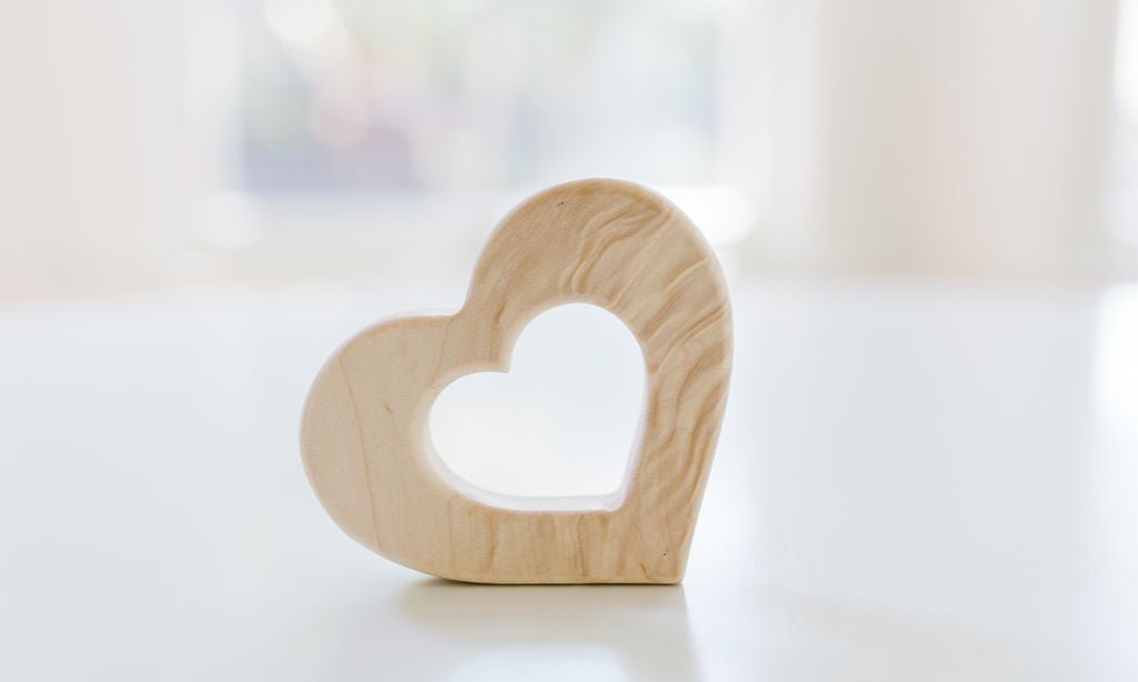 Heart Wooden Baby Grasping Toy