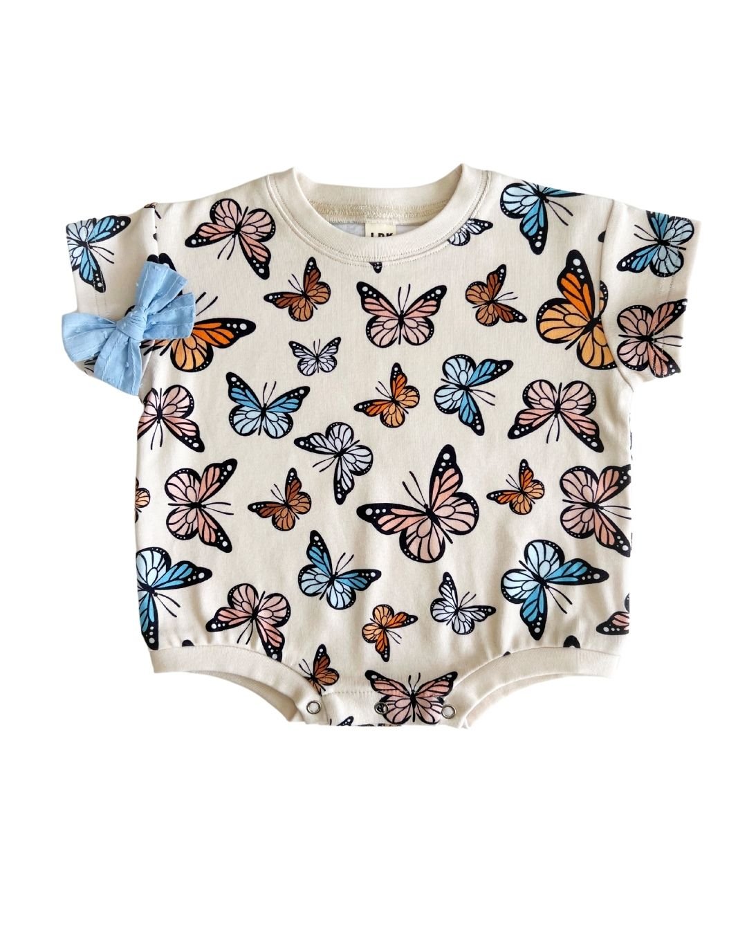 Short Sleeve Bubble Romper | Butterflies