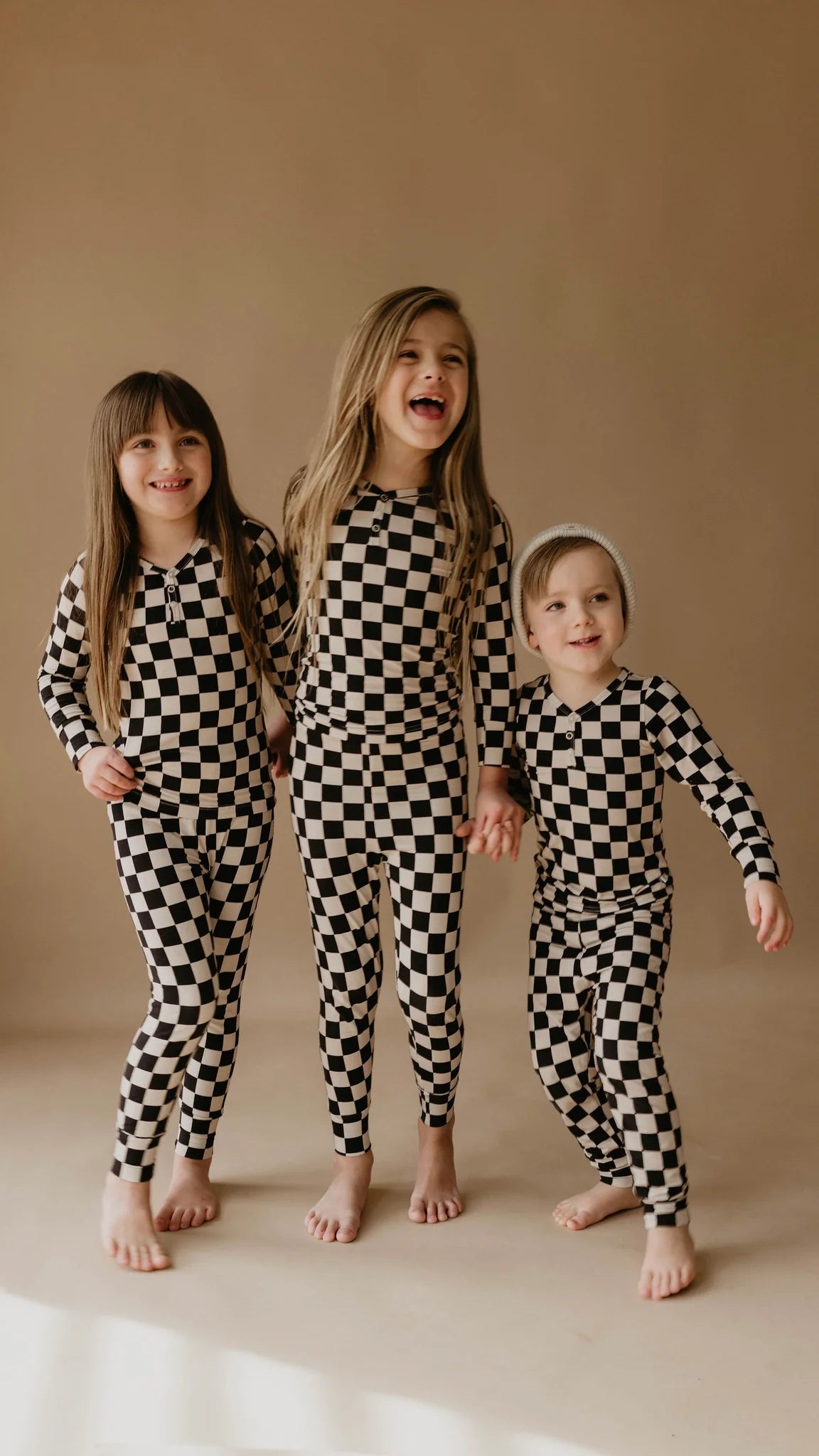 Black Checkered Two Piece | Bamboo Pajamas
