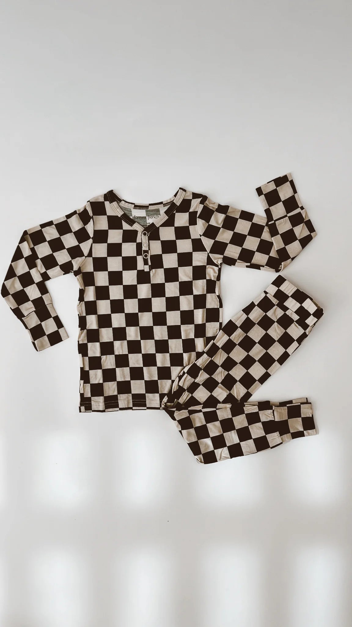 Black Checkered Two Piece | Bamboo Pajamas